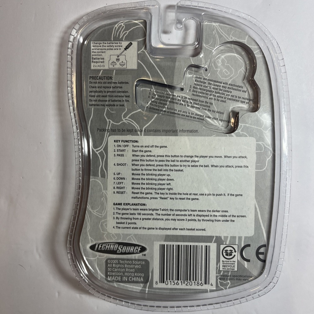 Techno Source Super Baseball Handheld Keychain LCD Video Game NEW Sealed - Picture 9 of 10